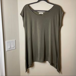 Long olive green shirt